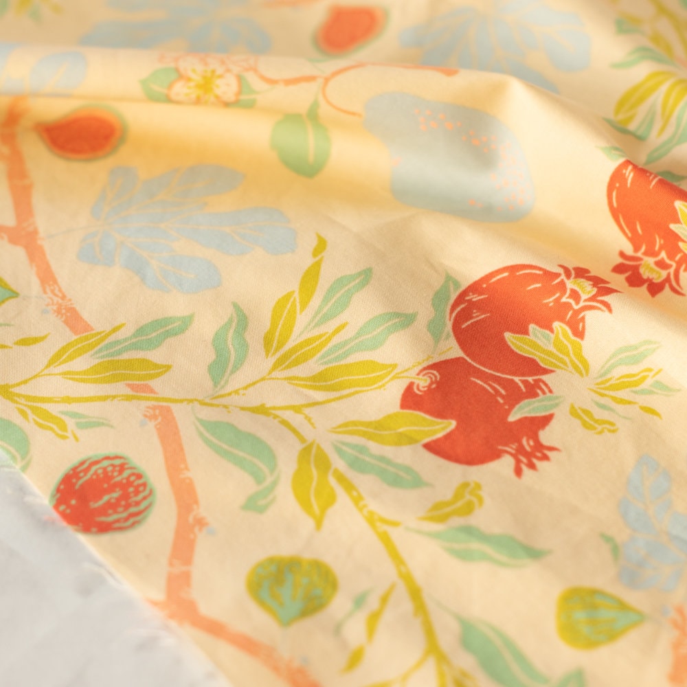 Organic Fabric Yardage Figs: Vanilla