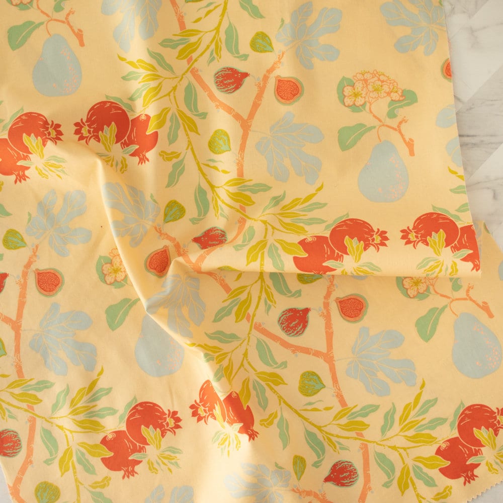 Organic Fabric Yardage Figs: Vanilla