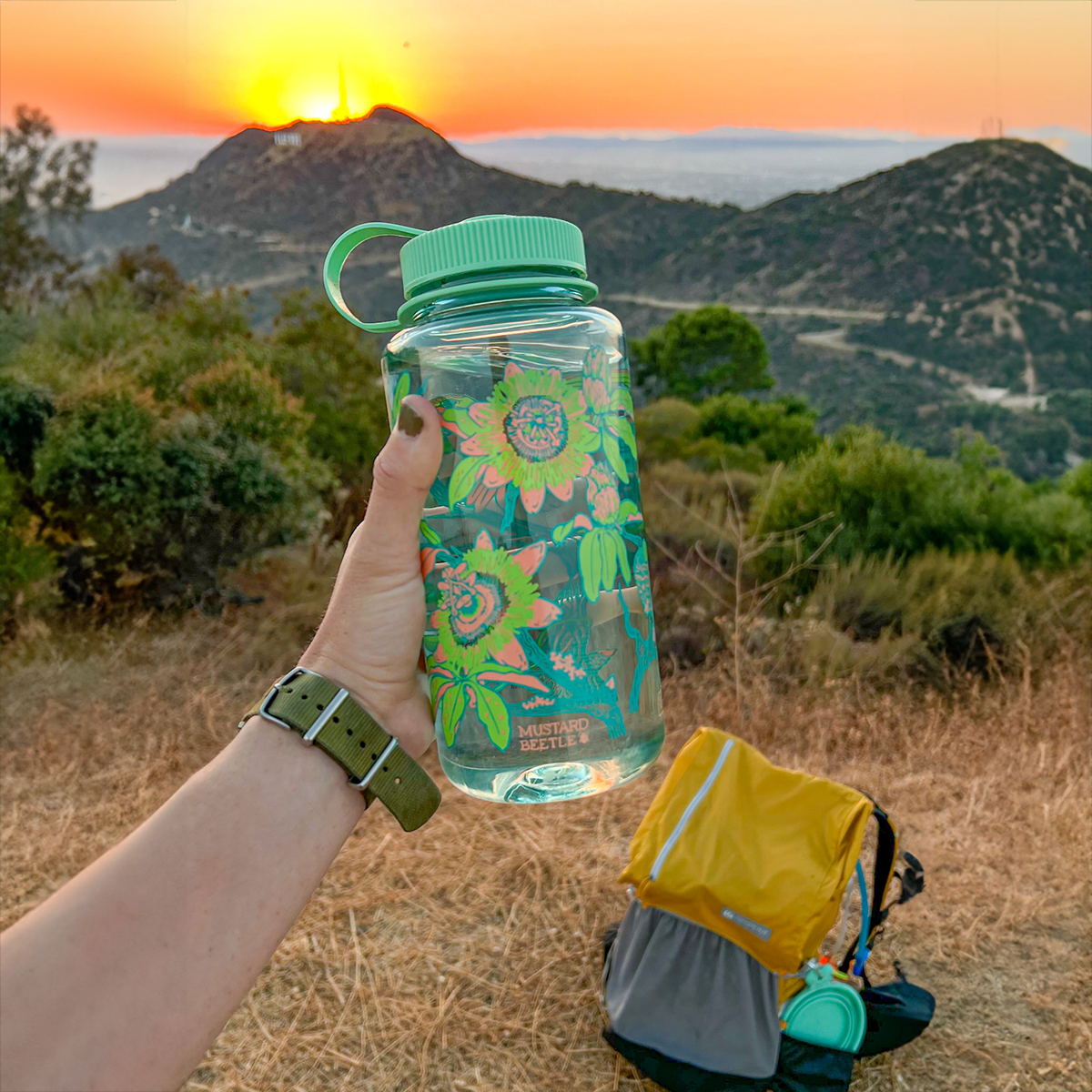 32oz Nalgene: Hummingbirds