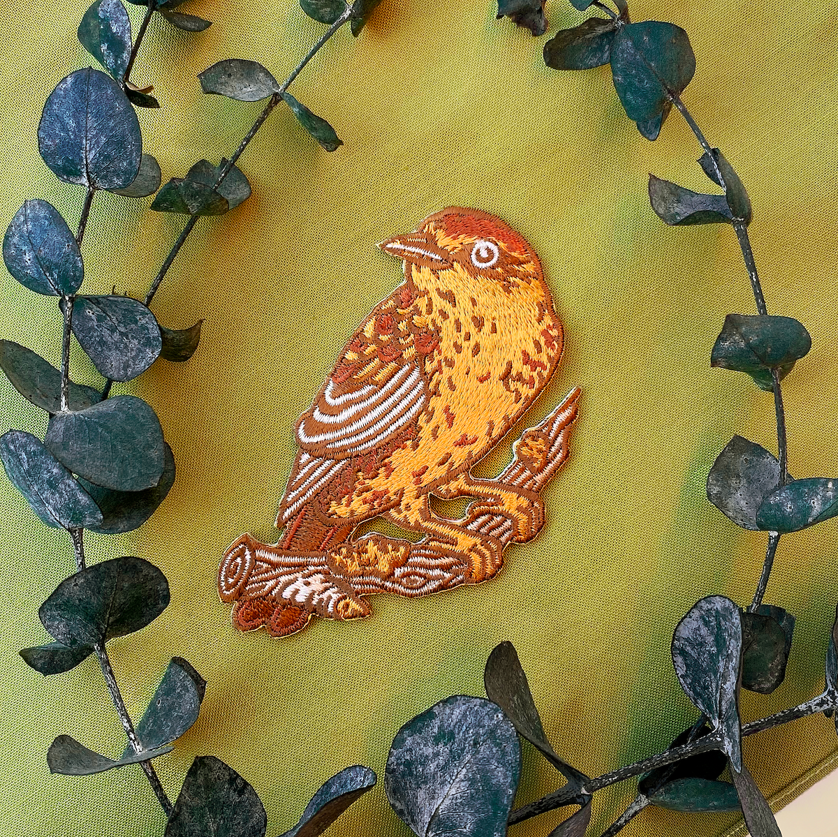 Iron on Patch: Palm Warbler