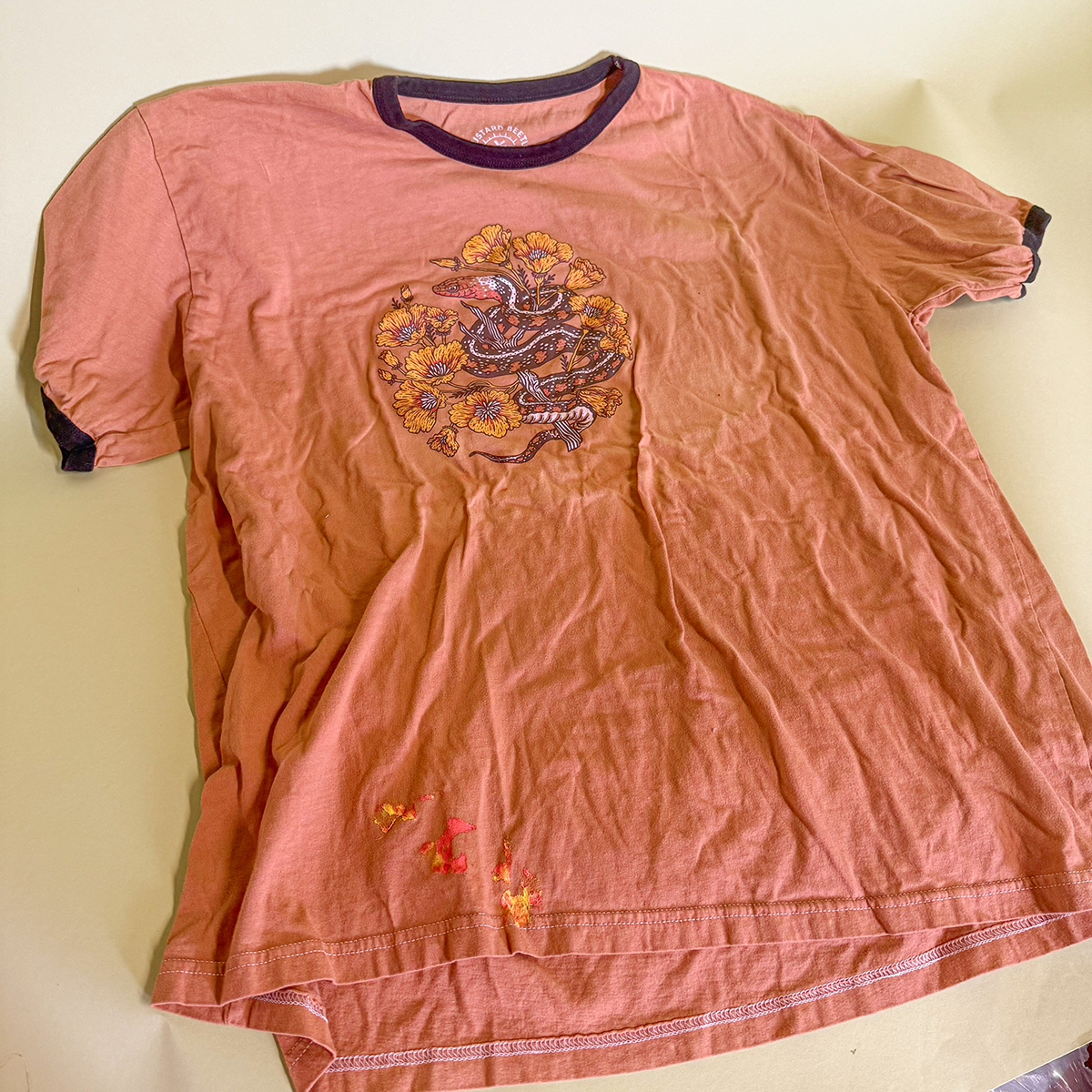 SECONDS* Dyed & Screenprinted T-Shirt