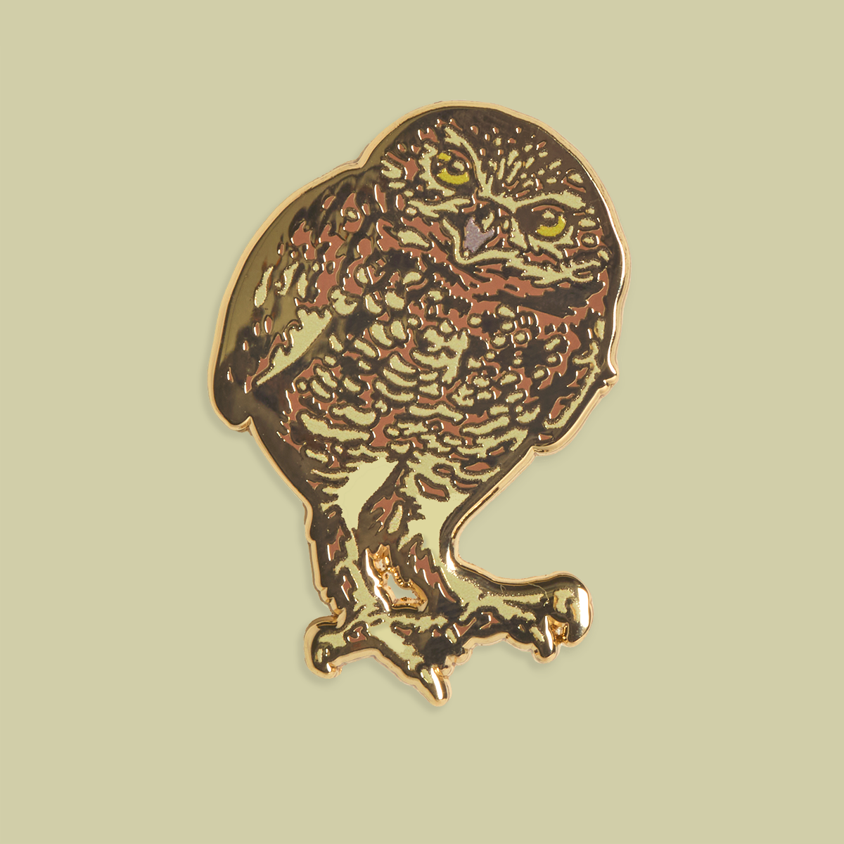 Enamel Pin: Burrowing Owl