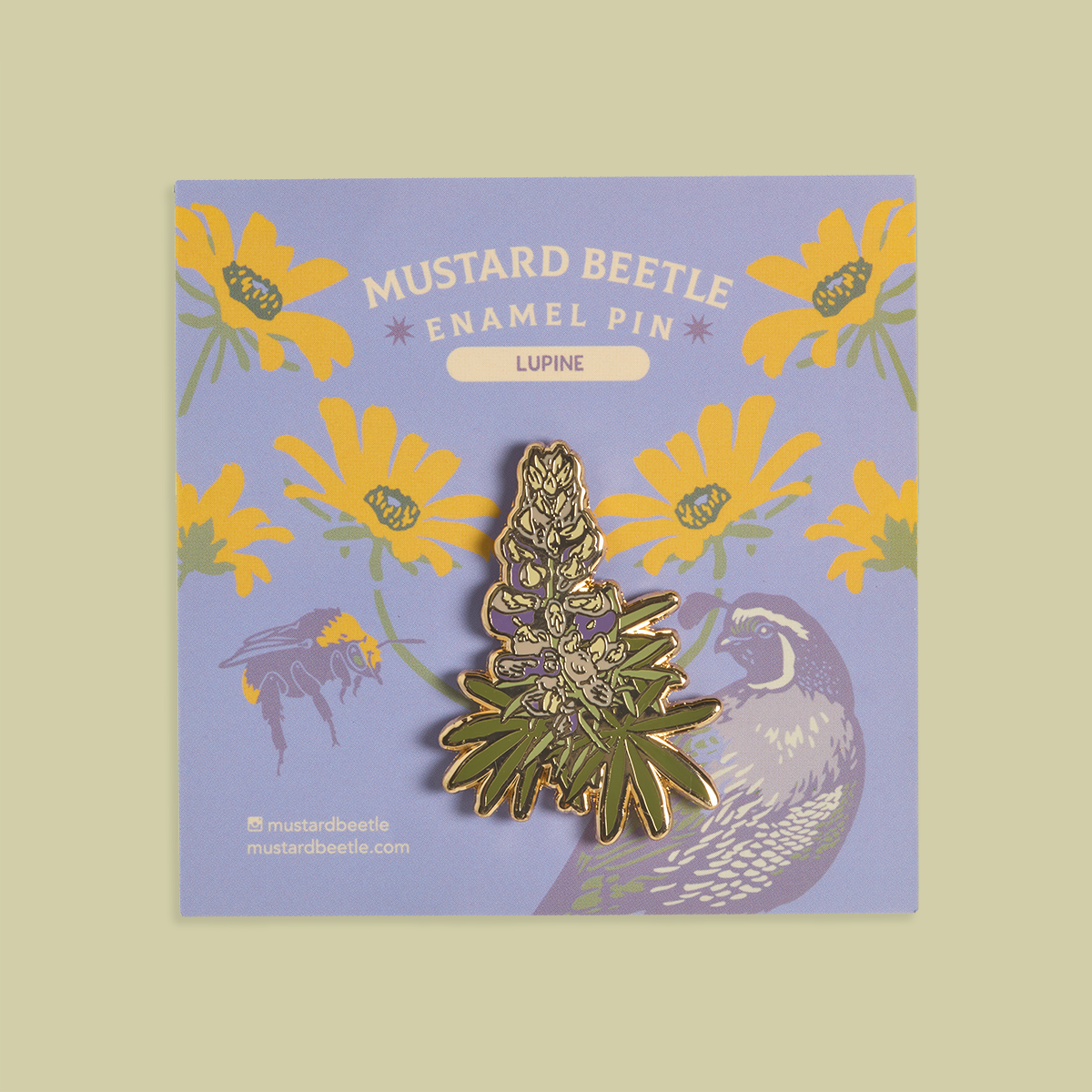 Enamel Pin: Lupine