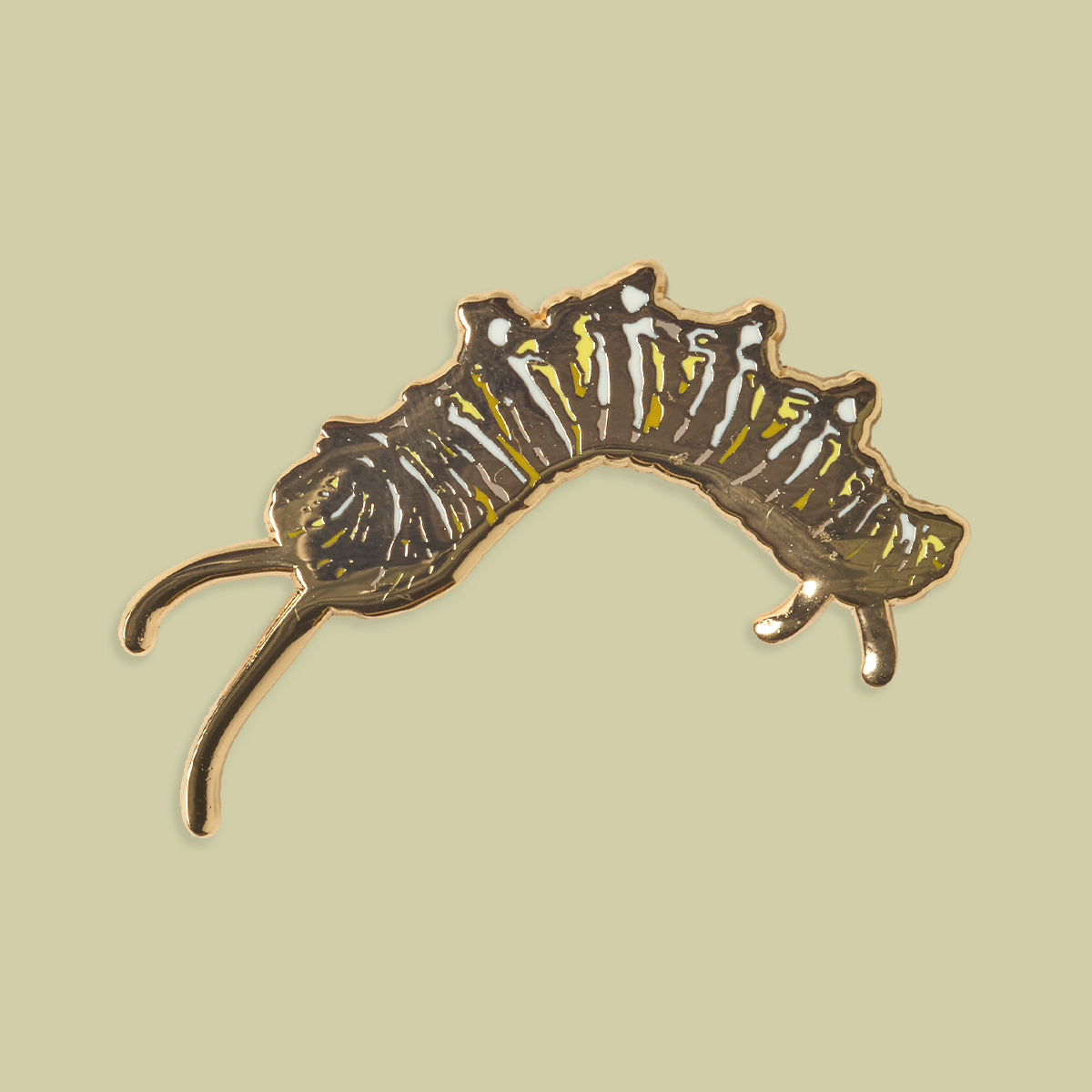 Enamel Pin: Monarch Caterpillar