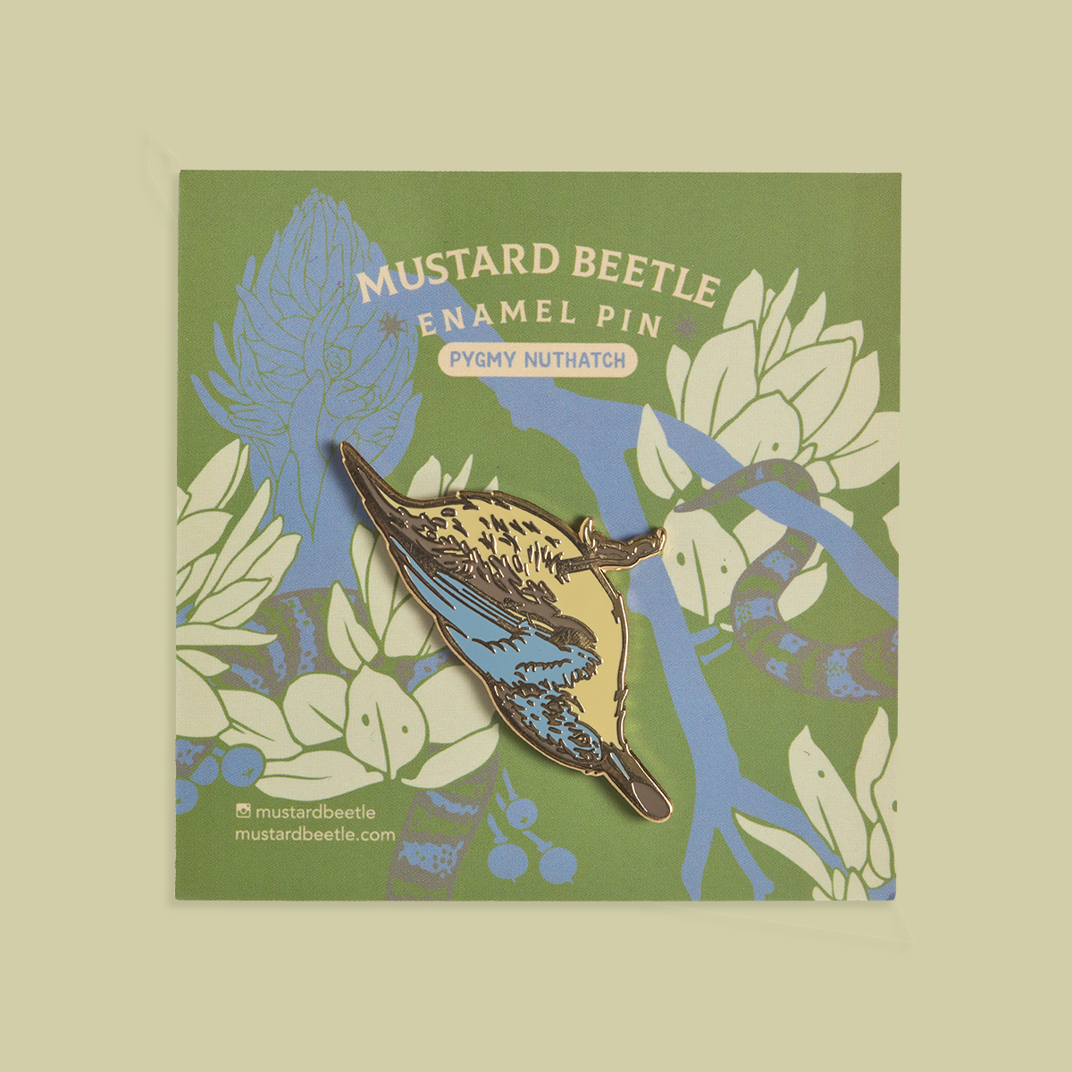 Enamel Pin: Pygmy Nuthatch