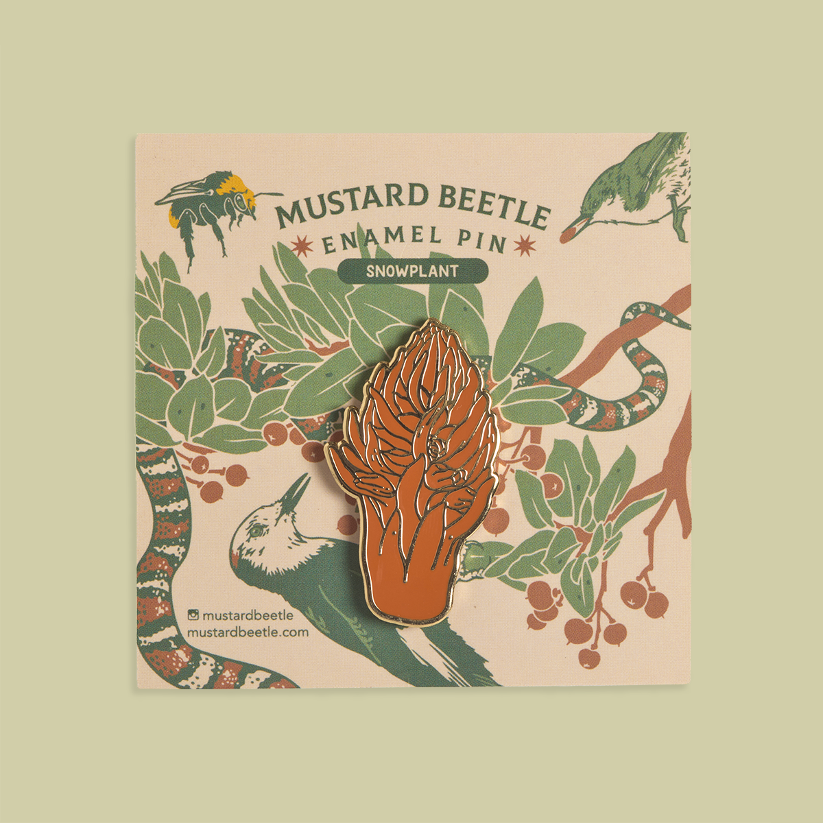 Enamel Pin: Snowplant
