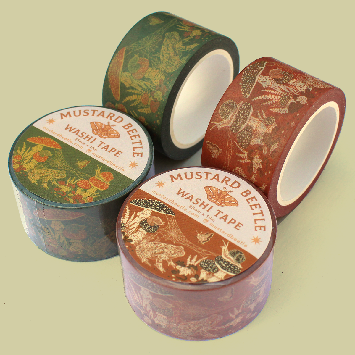 1" Washi Tape Roll: Toad