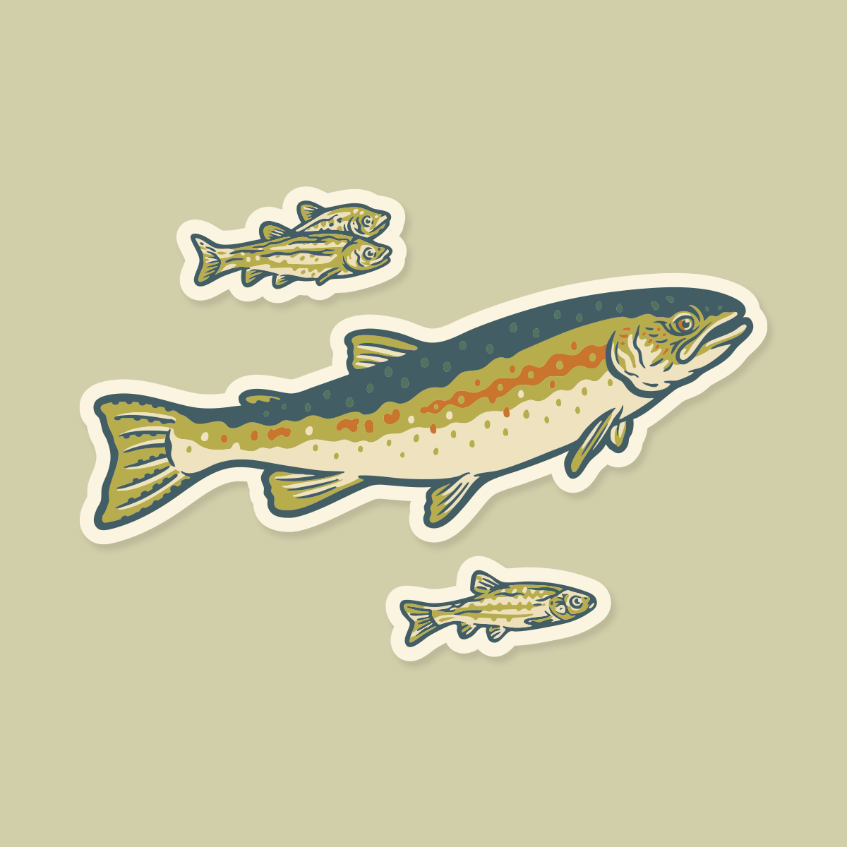 Sticker: Steelhead Trout & Arroyo Chub for CalTrout