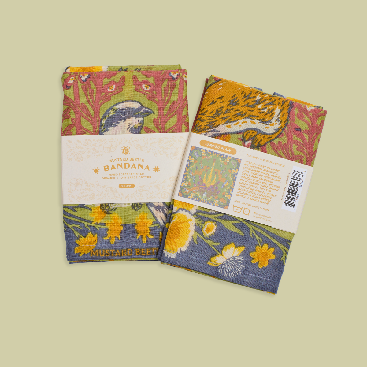 Organic Fair Trade Bandana: Carrizo Plain
