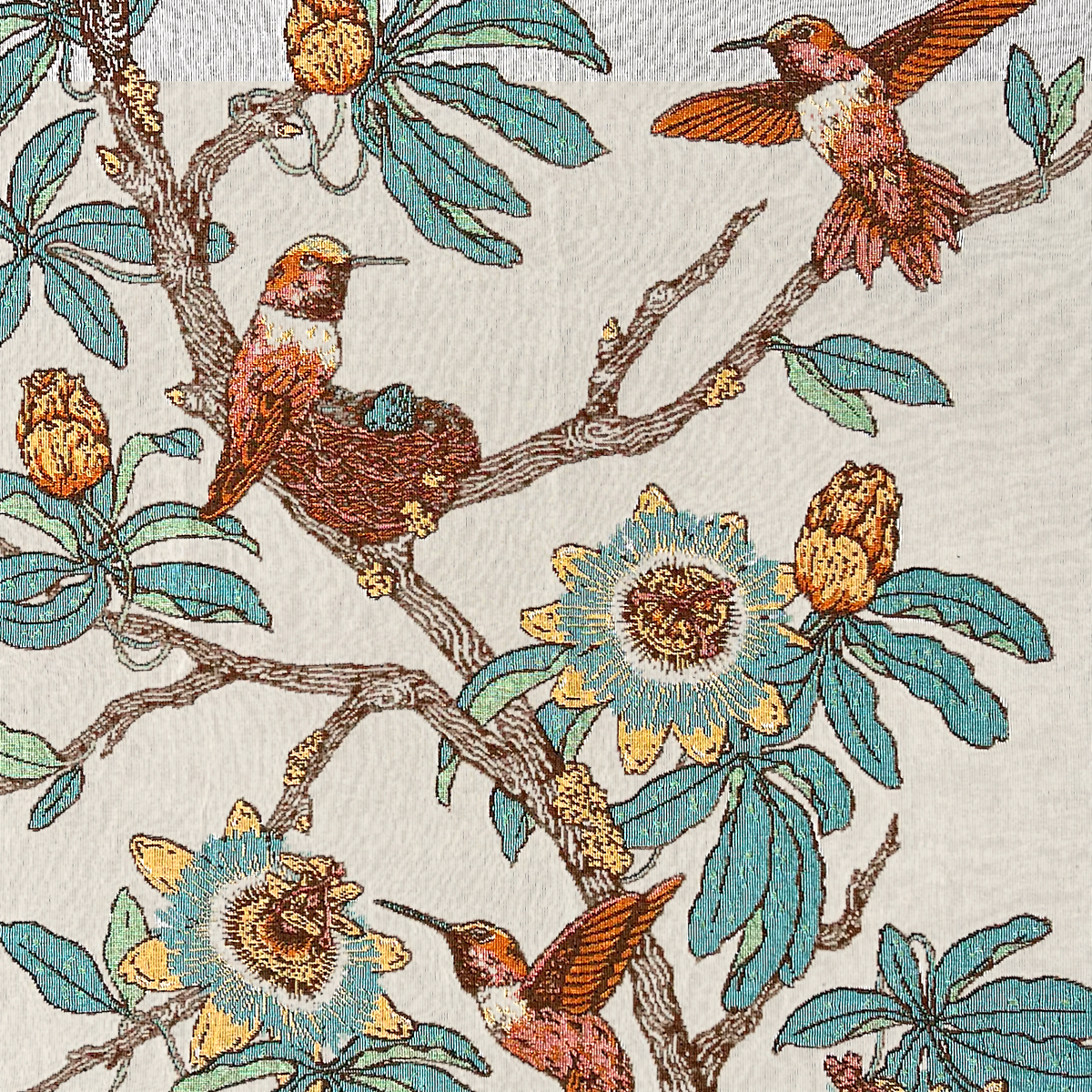 Woven Blanket Tapestry: Hummingbird