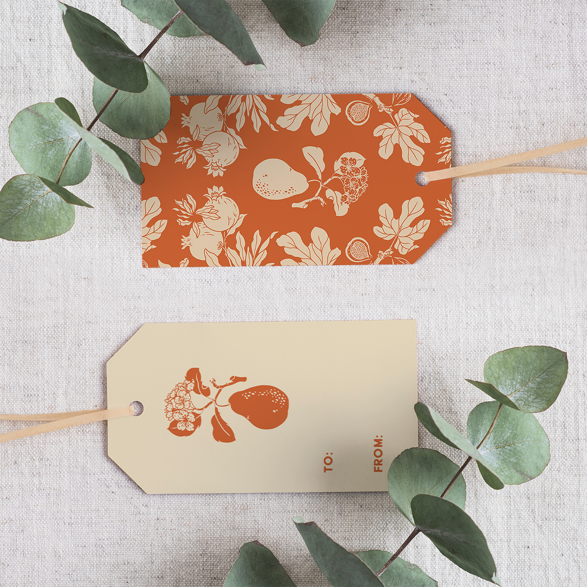 Gift Tag Set of 8: Pear