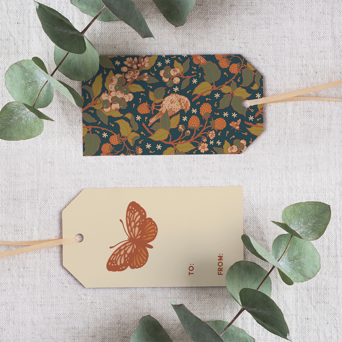 Gift Tag Set of 8: Berries