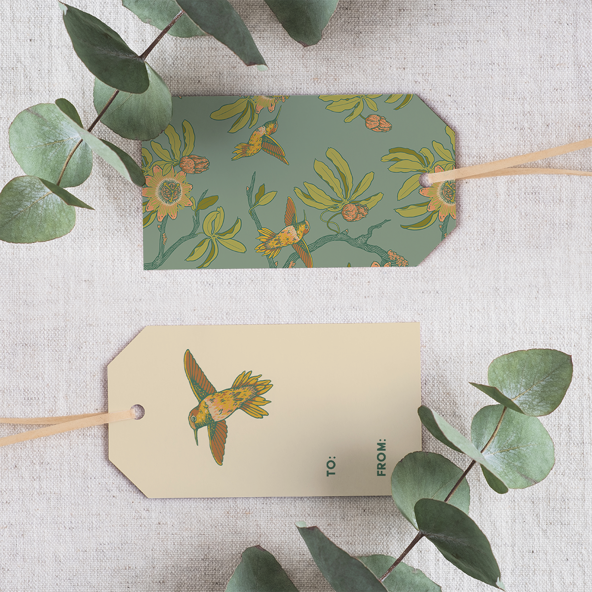 Gift Tag Set of 8: Hummingbird