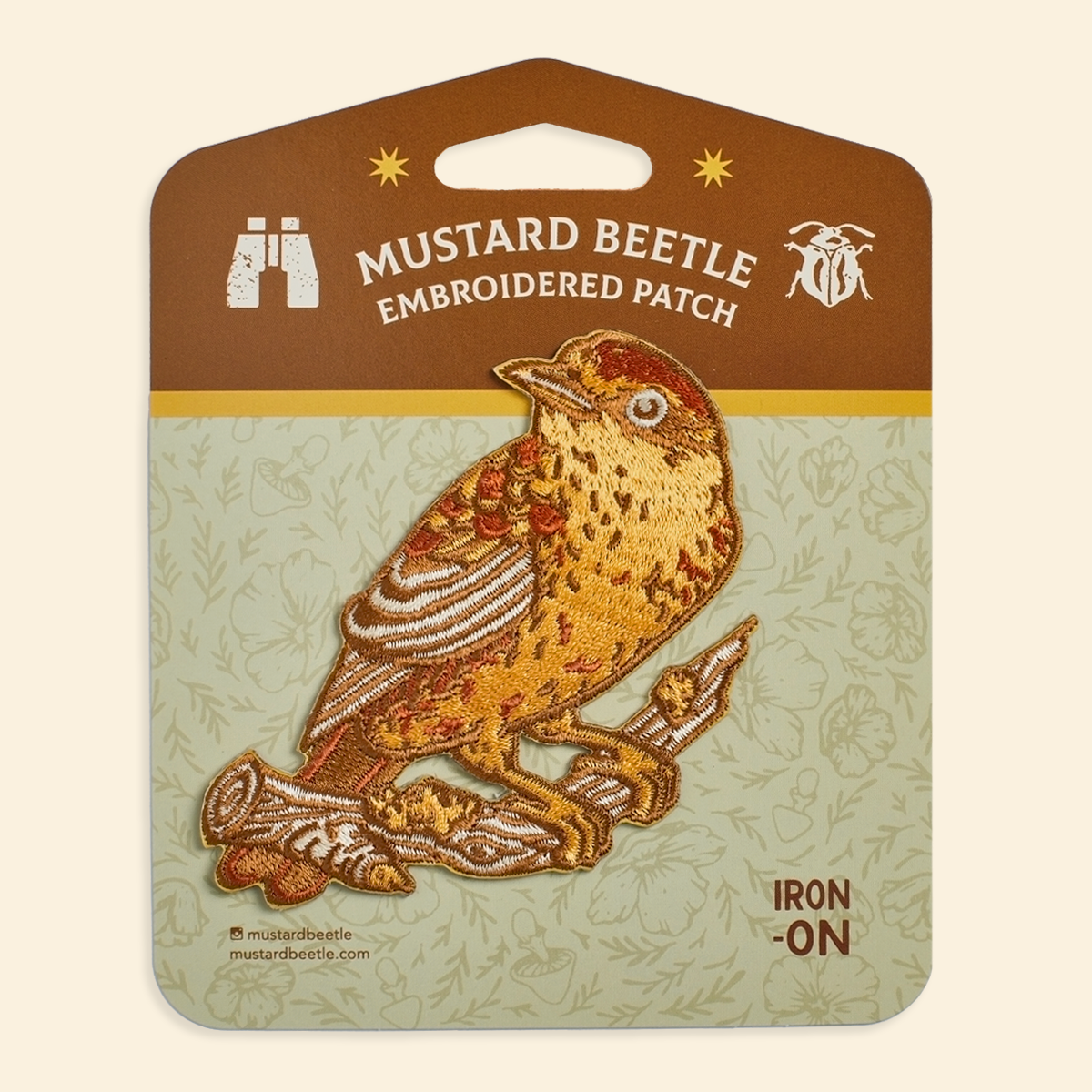 Iron on Patch: Palm Warbler