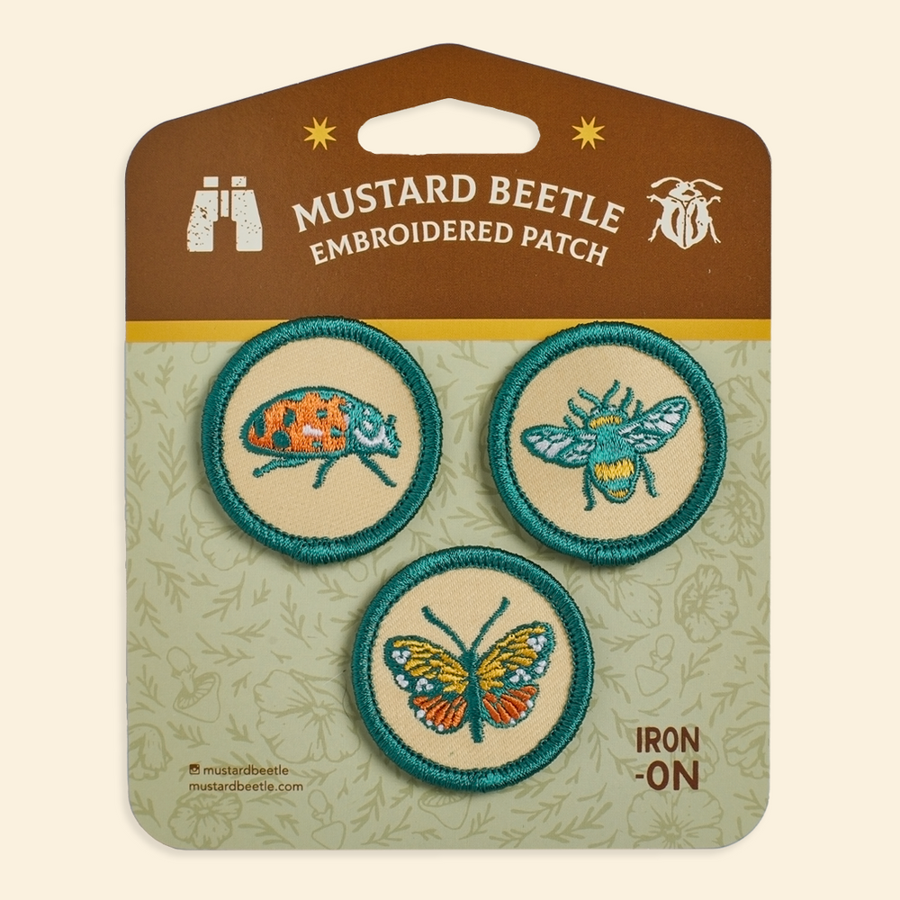 Round Insect Badge Iron on Patch: Insect Badges