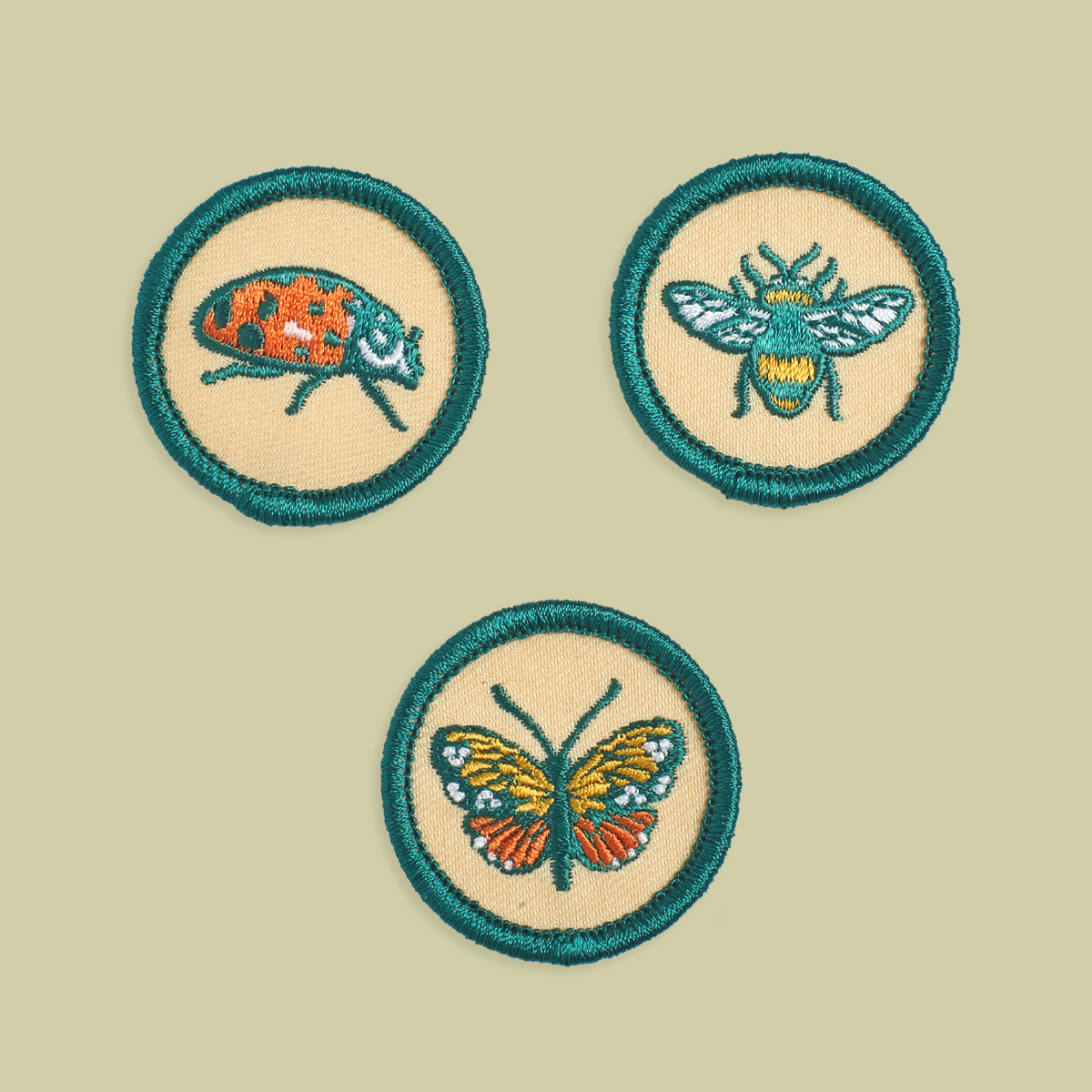 Iron on Patch: Insect Badges