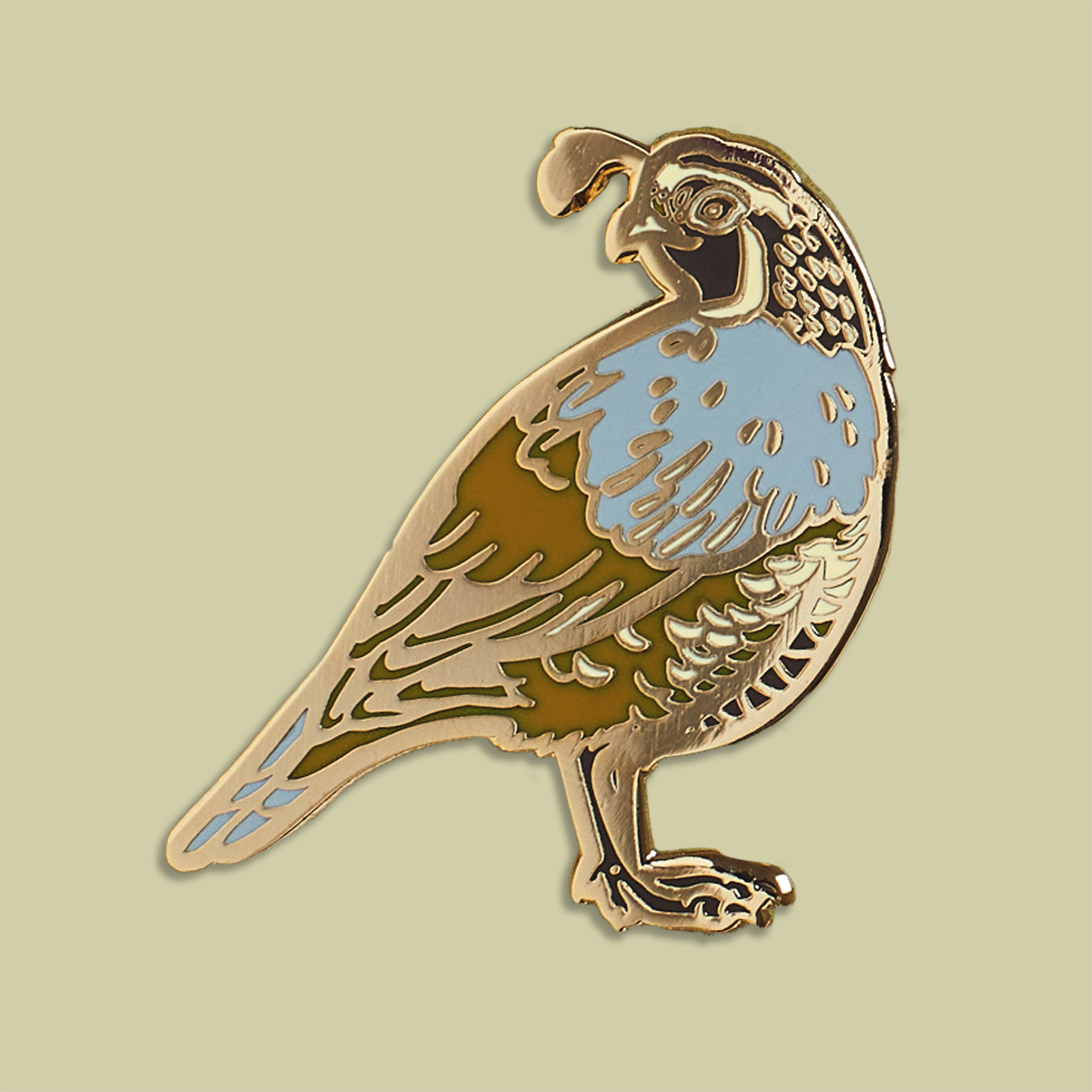 Enamel Pin: California Quail