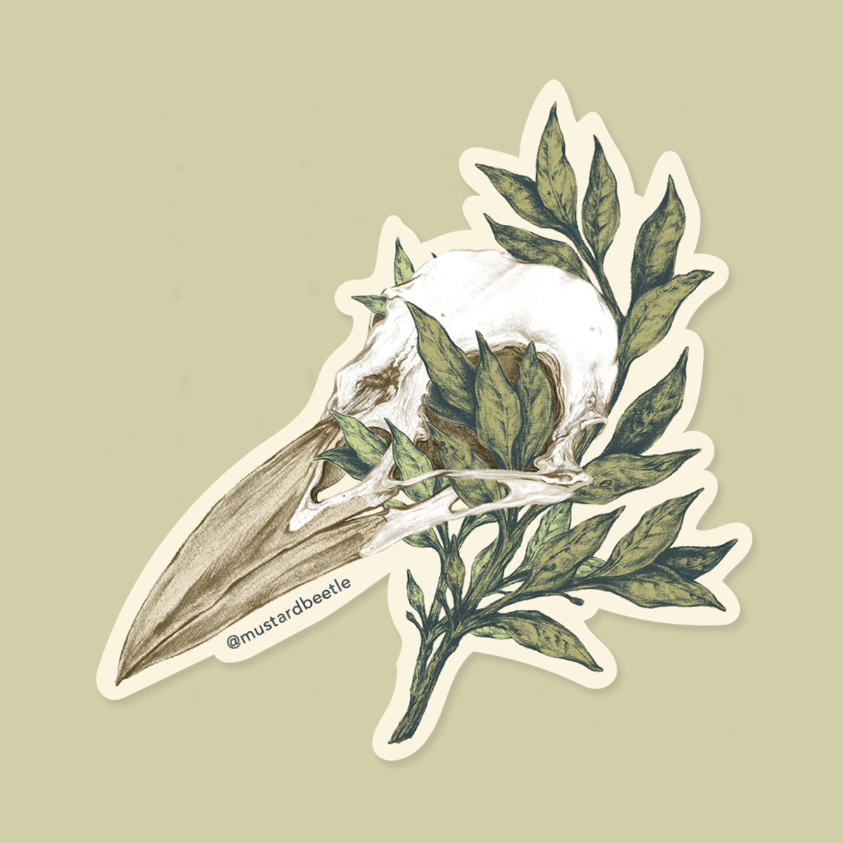 Sticker: Crow Skull