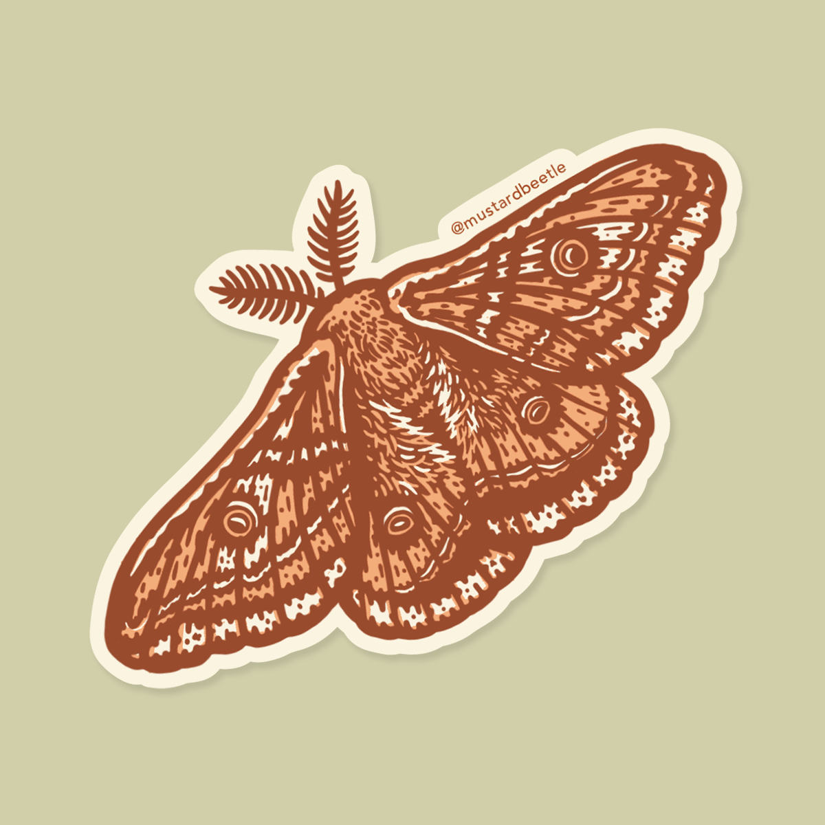 Sticker: Emperor Moth