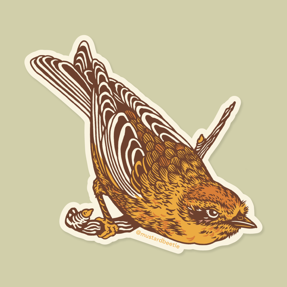 Sticker: Palm Warbler