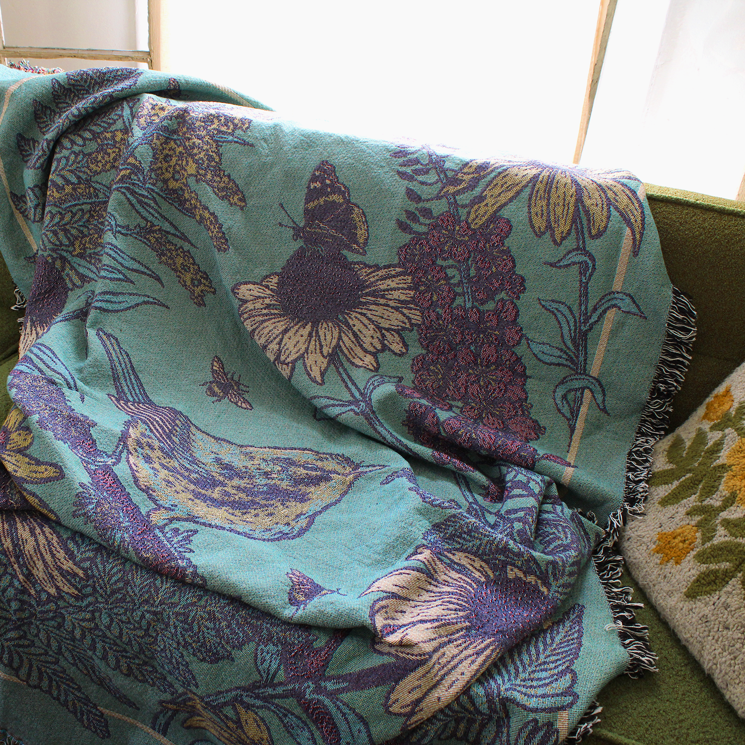 Woven Blanket Tapestry: Prairie