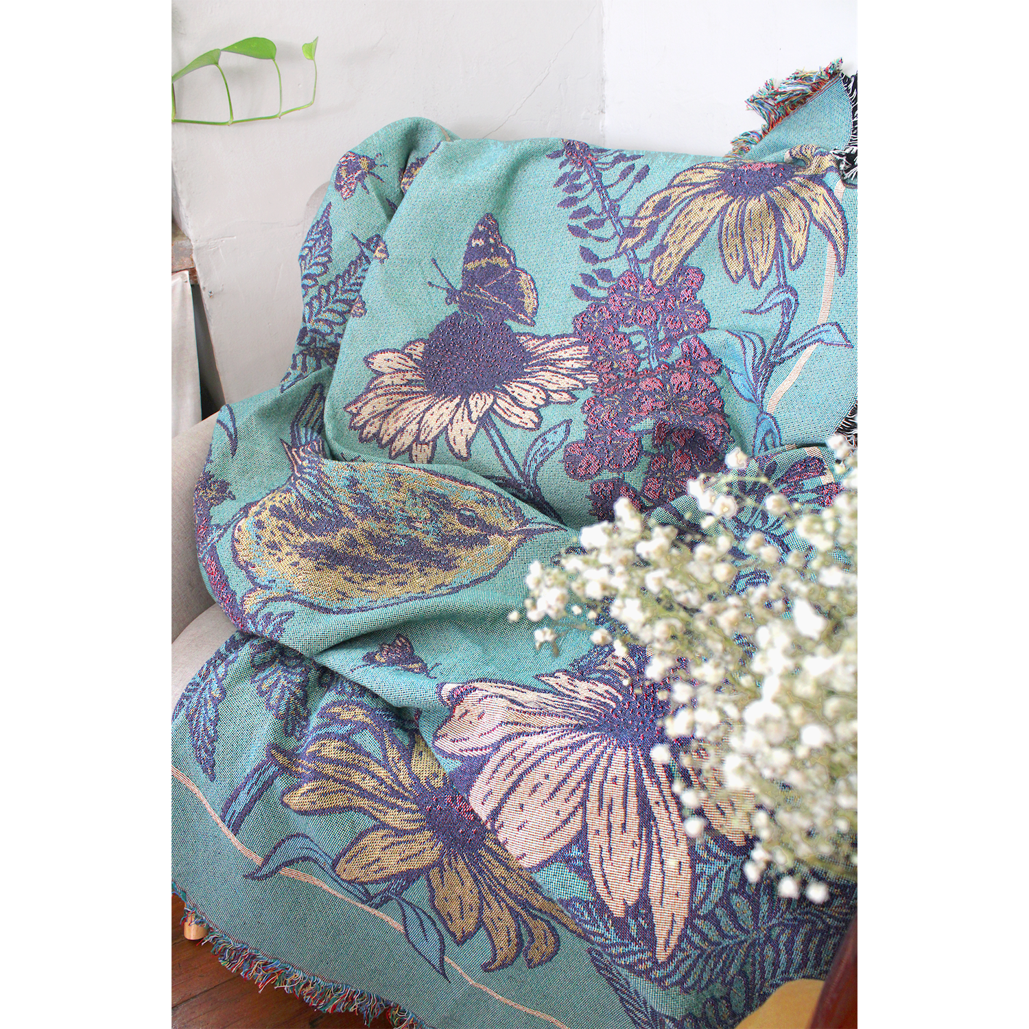 Pure Country Weavers Summer Tones Large Tapestry Throw Woven from Cotton - Made in The USA (72x54 Pure Country Weavers Summer Tones Large Tapestry Throw Woven from Cotton - Made in The USA (72x54