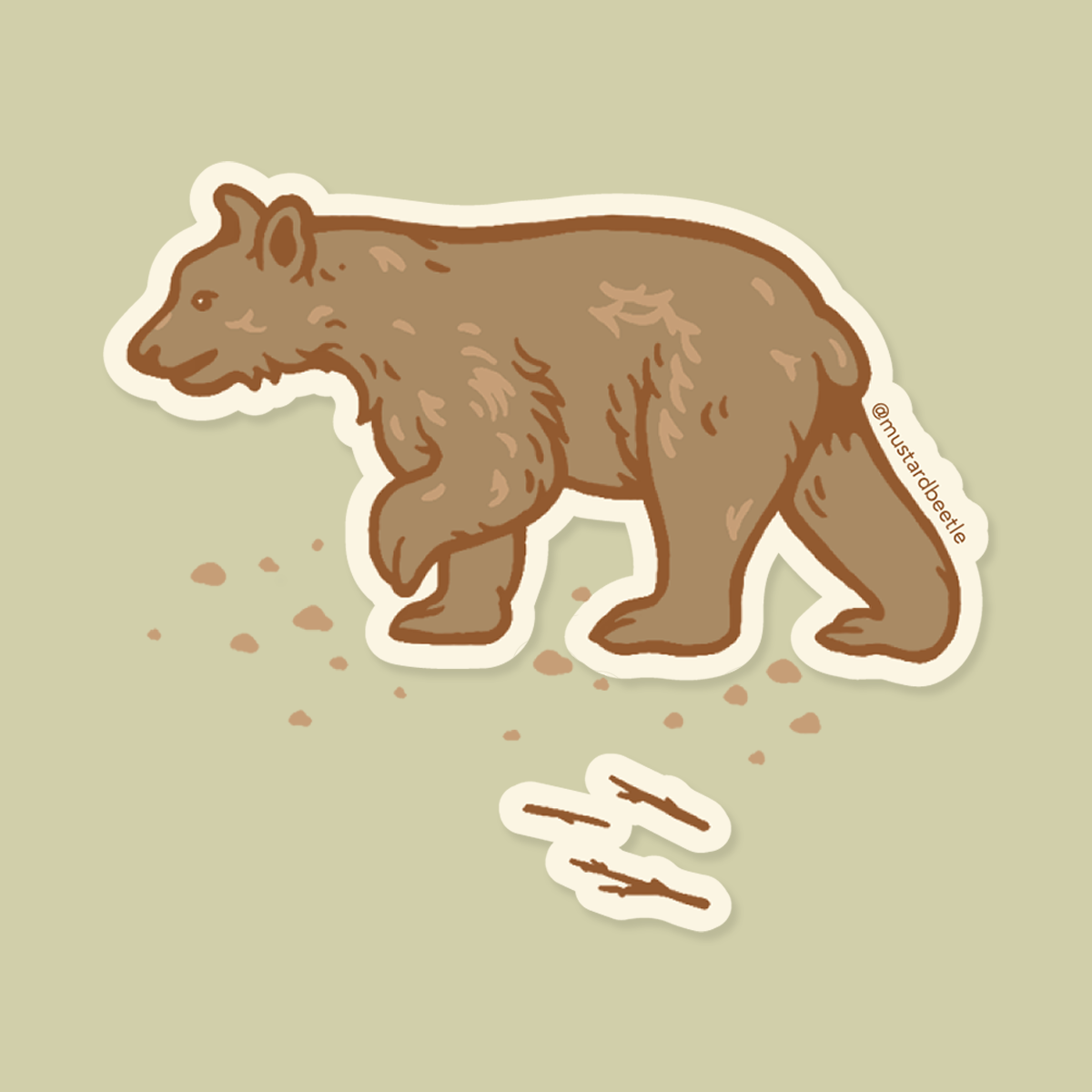 Sticker: Brown Bear