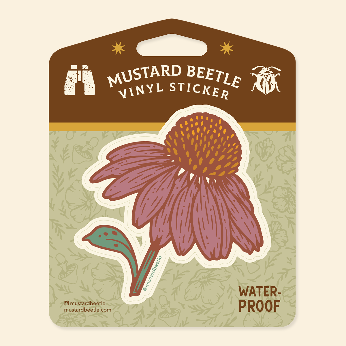 Sticker: Purple Coneflower