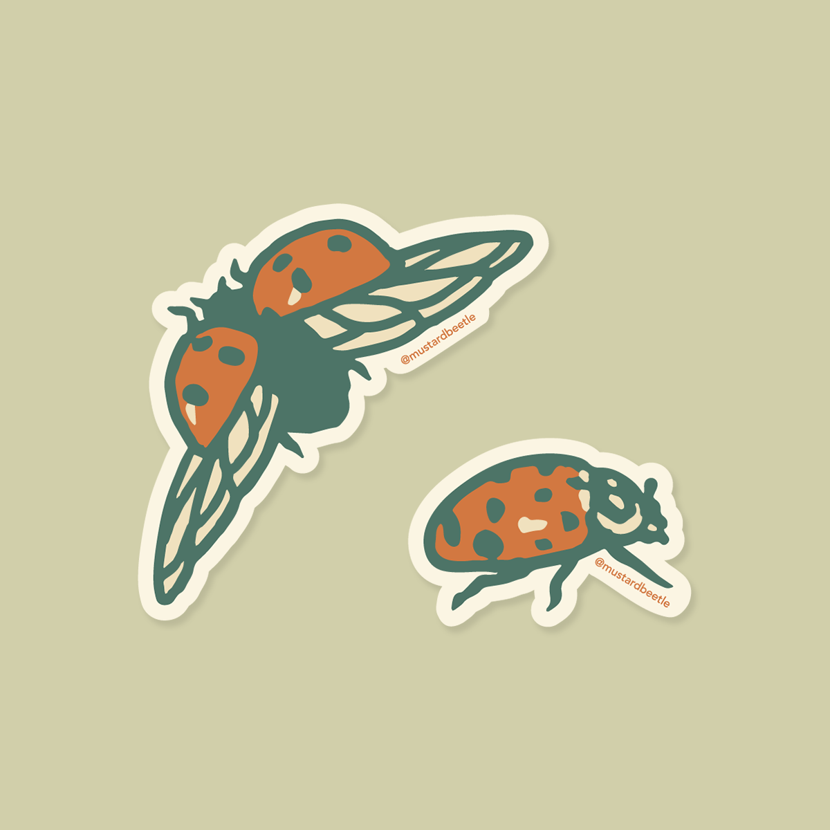 Sticker: Lady Beetles