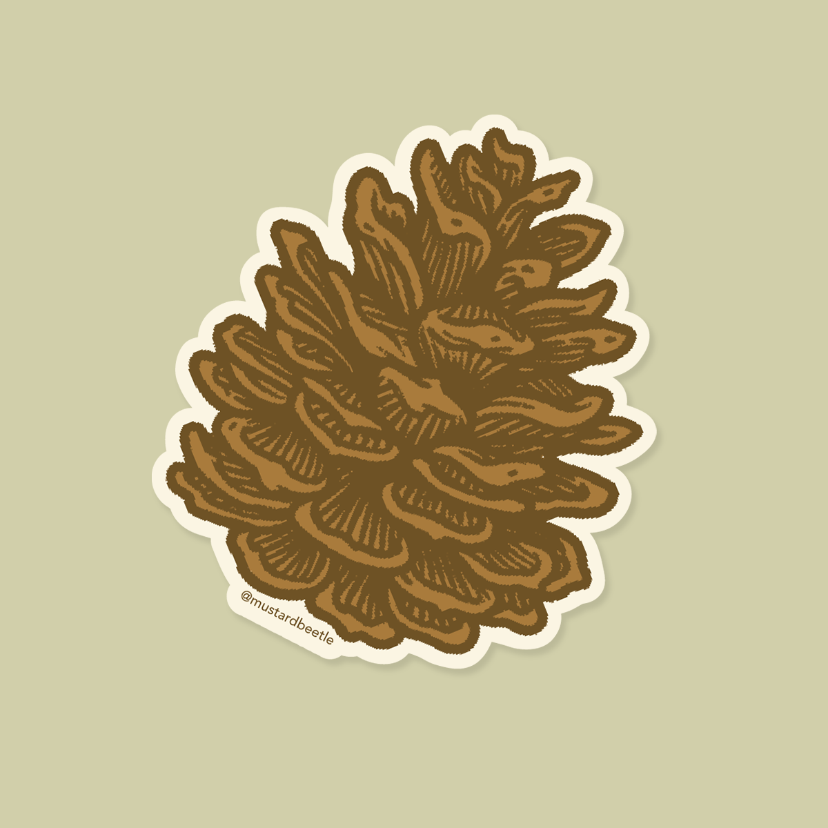 Sticker: Pinecone