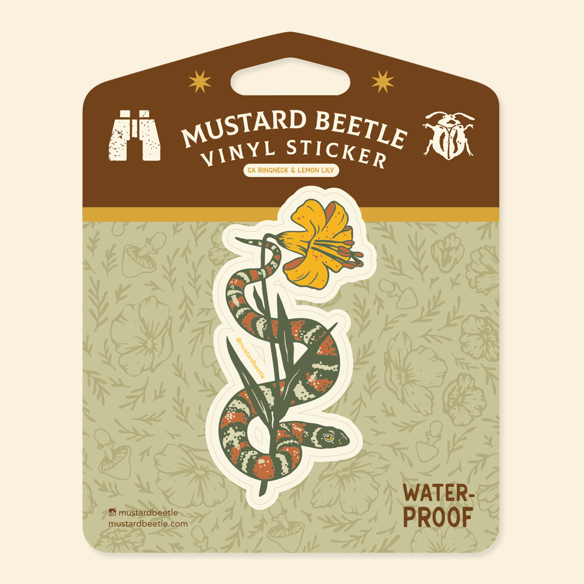 Sticker: CA Kingsnake & Lemon Lily
