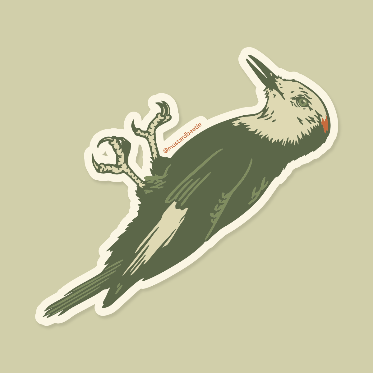 Sticker: White Headed Woodpecker