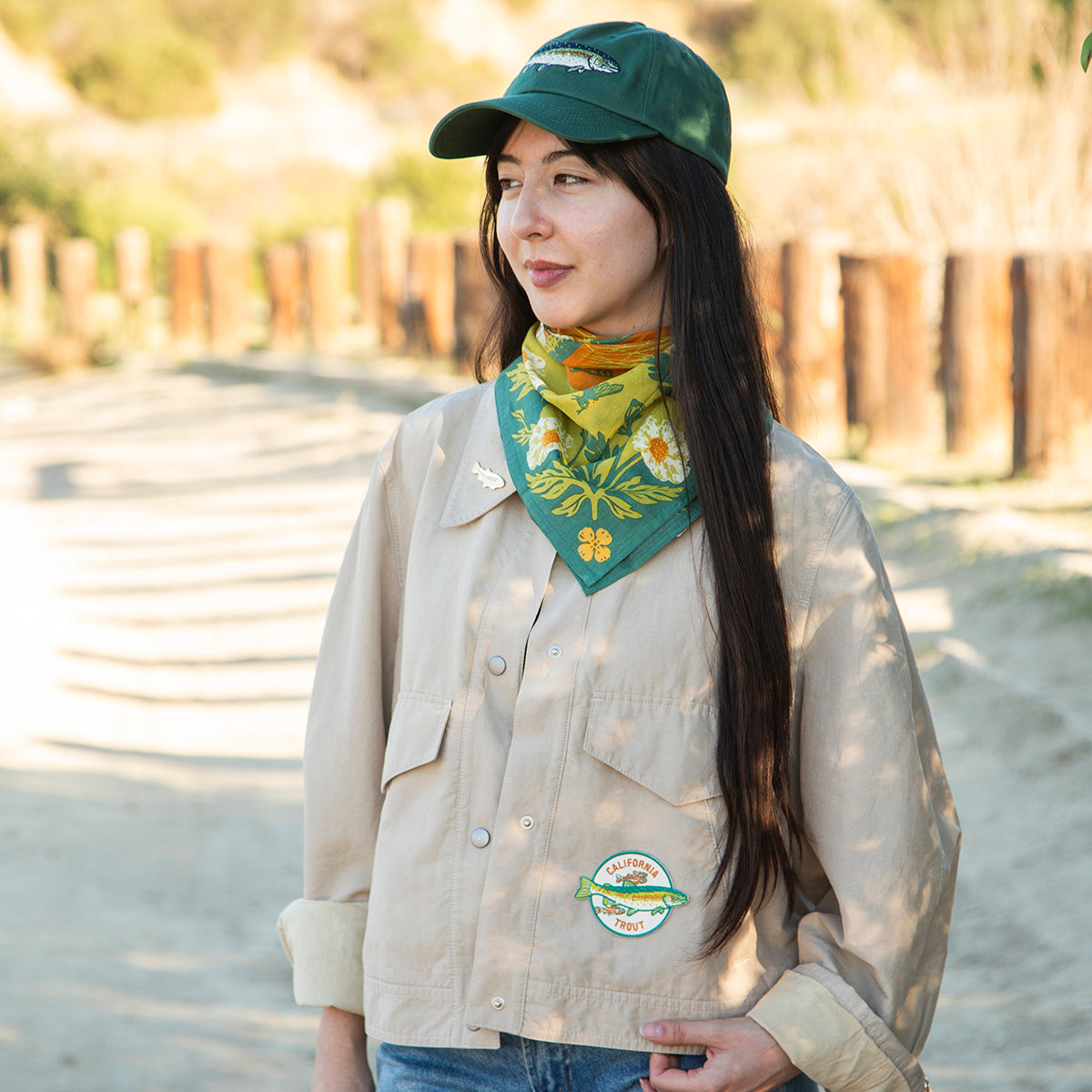 Organic Fair Trade Bandana: Malibu Creek for CalTrout