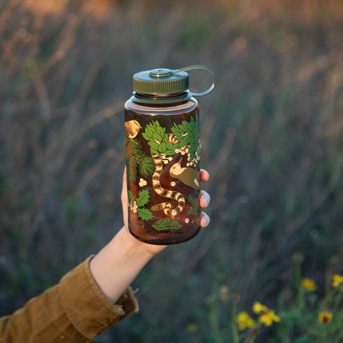 32oz Nalgene: Alpine Forest