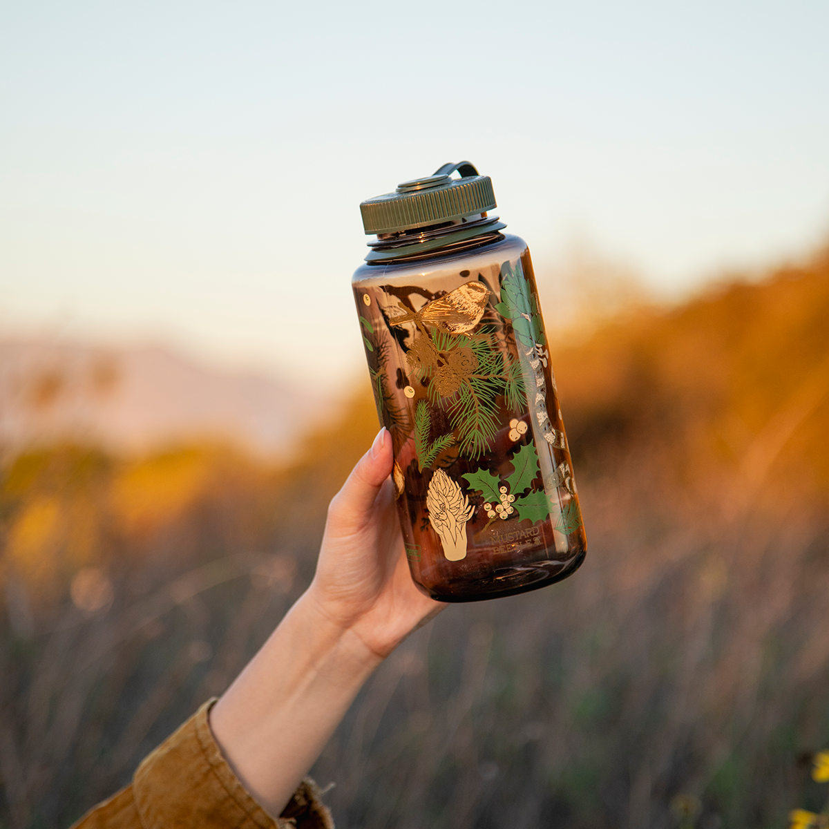 32oz Nalgene: Alpine Forest