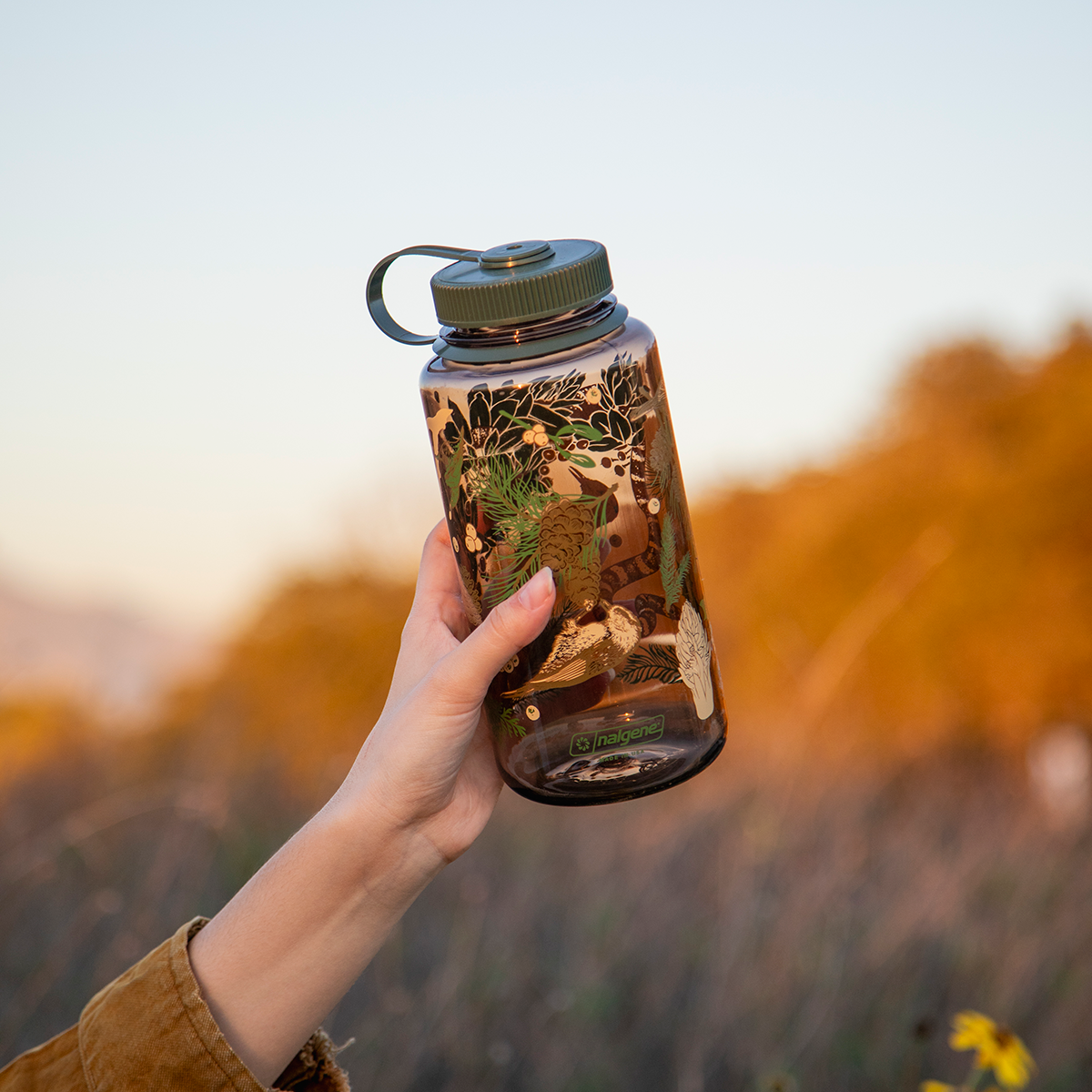 32oz Nalgene: Alpine Forest