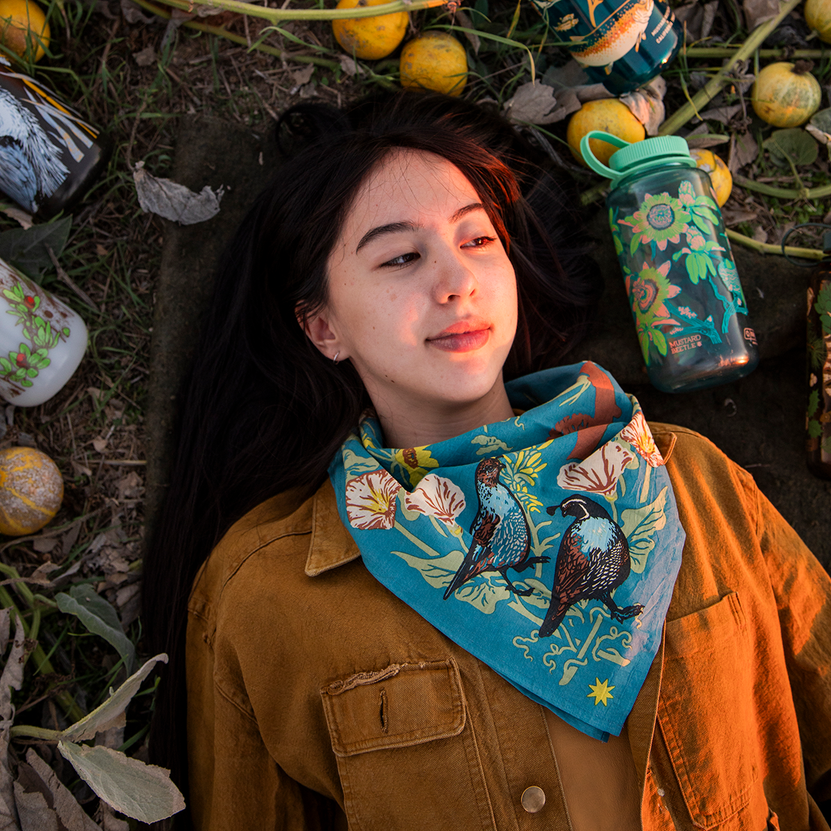 Organic Fair Trade Bandana XL: Channel Islands Organic Fair Trade Bandana XL: Channel Islands