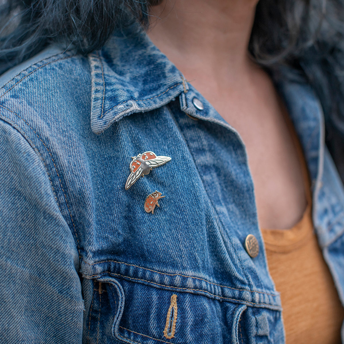 Enamel Pin: Lady Beetles