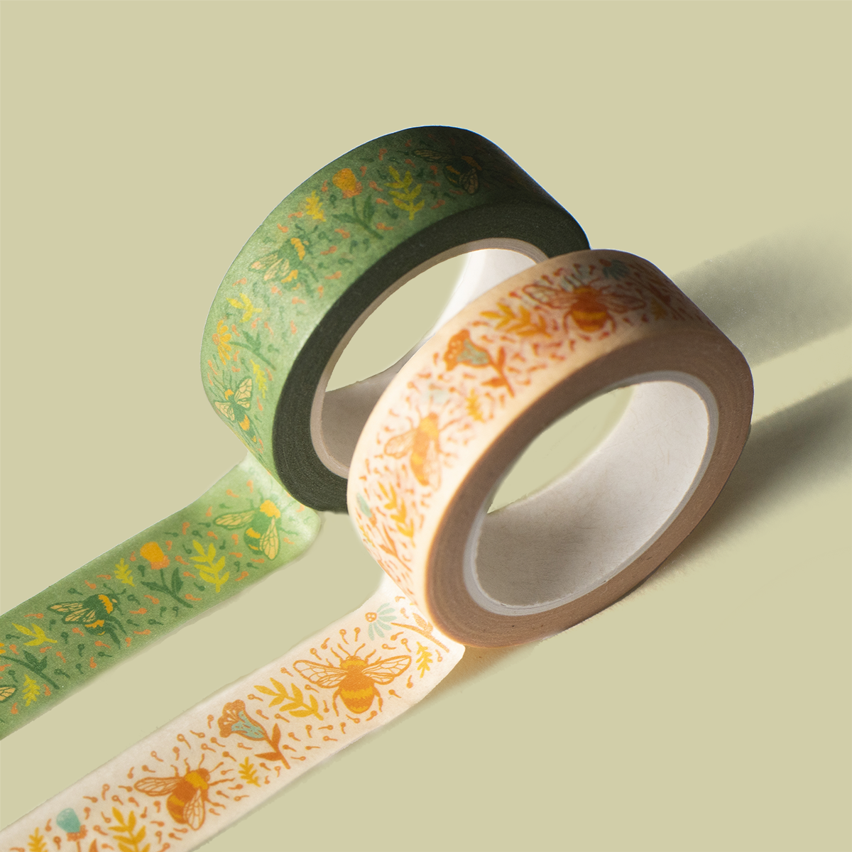 1/2" Washi Tape Roll: Bees